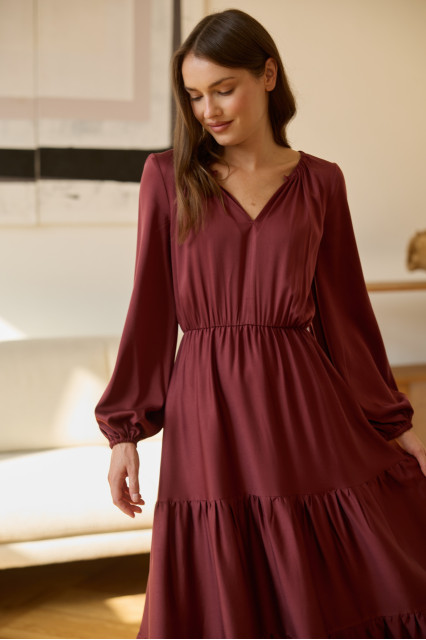 Skoro świt - marsala Tencel 2